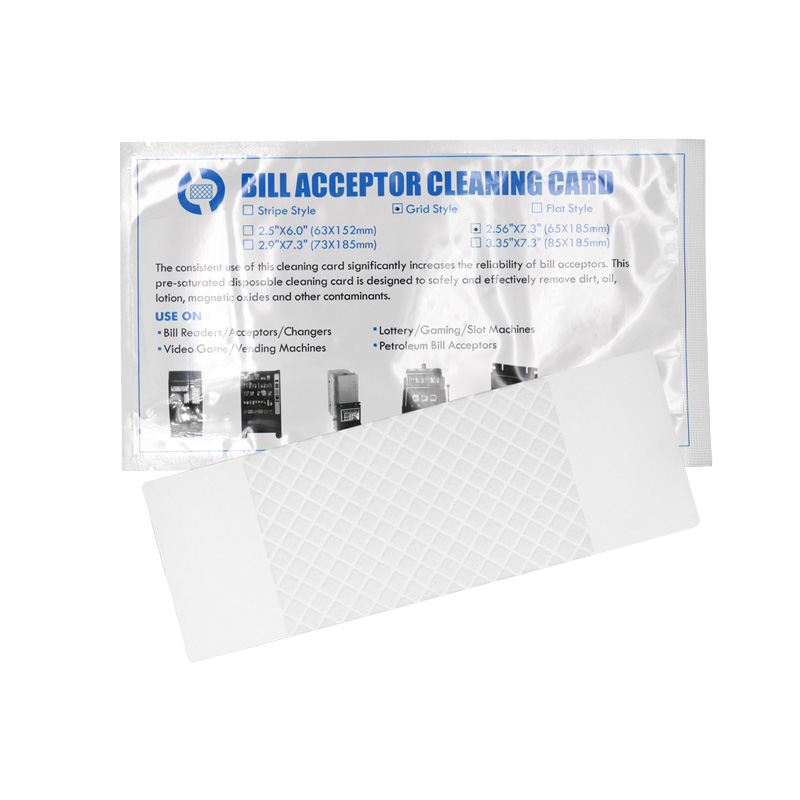 Bill Validator Diamond Flocked Cleaning Card 65x185mm